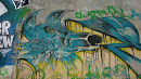 Graffiti El Lobo Azul