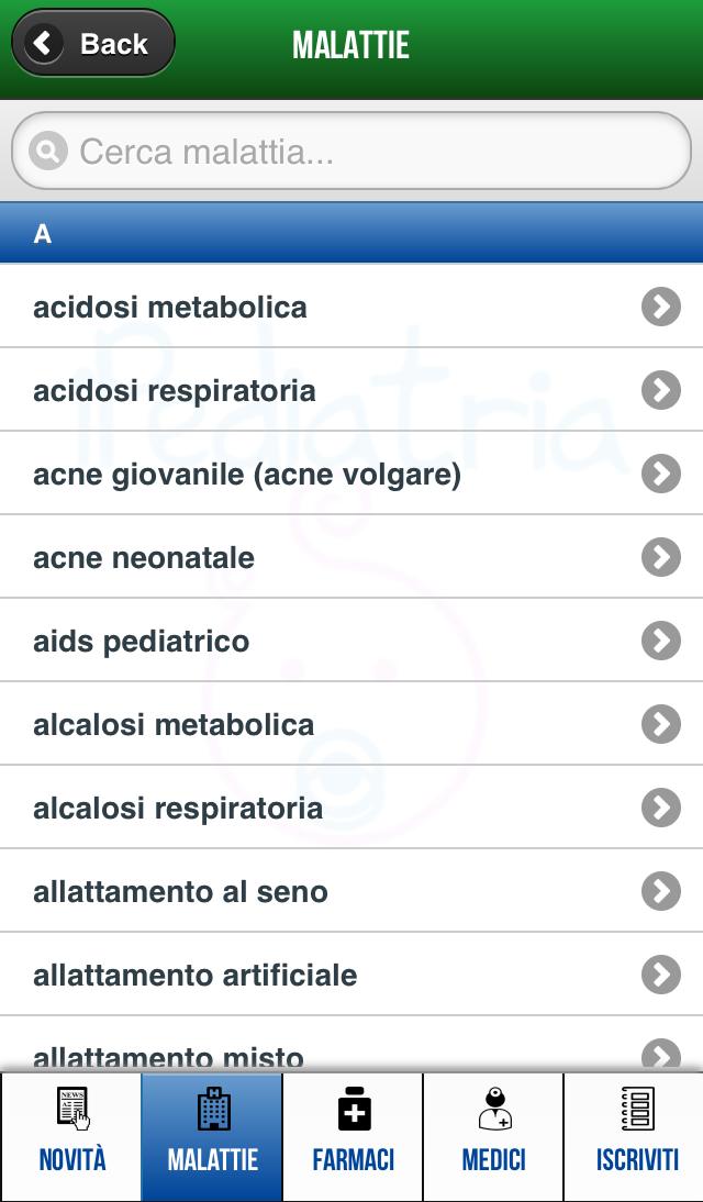 SOS Pediatria - Farmaci Screen 2