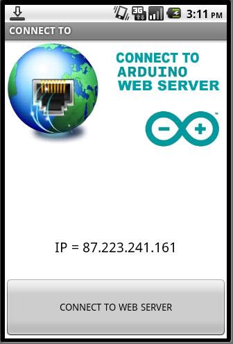 Connect arduino web server