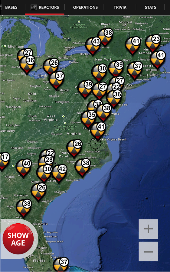    Nuclear USA Database- screenshot  