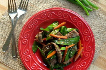 Sesame Beef Stir Fry with Ginger Soy Sauce