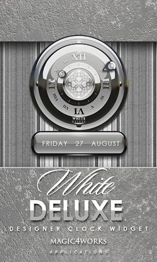 White Deluxe Clock Widget