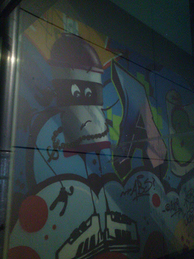 Collered Monkey Graffiti