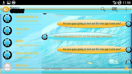 Free A Surf Dream EvolveSms Theme APK