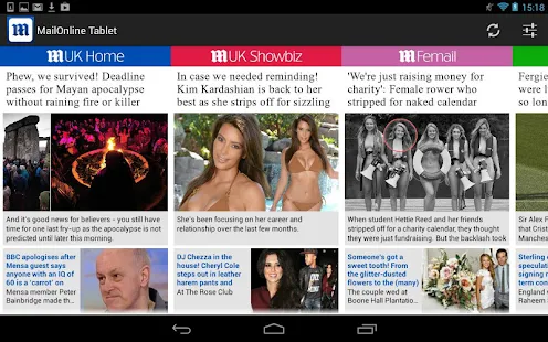 Daily Mail Online Tablet