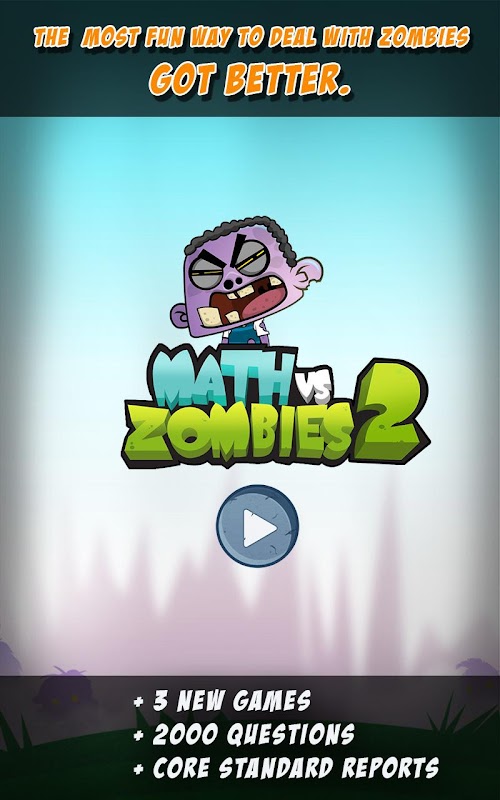 Android application Math Vs Zombies 2 screenshort