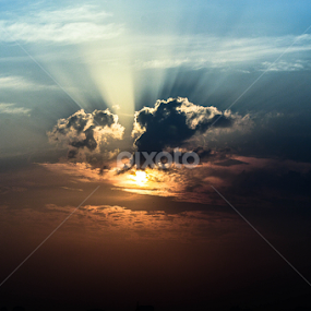 Ray Of The Sun Light by Morhaf Aljanee - Landscapes Cloud Formations