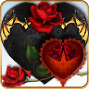 TSF Shell Red Black Goth Heart 3.0 Icon