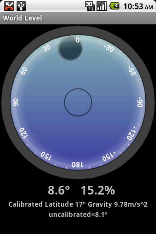 Android application Calibrated Accurate Level screenshort