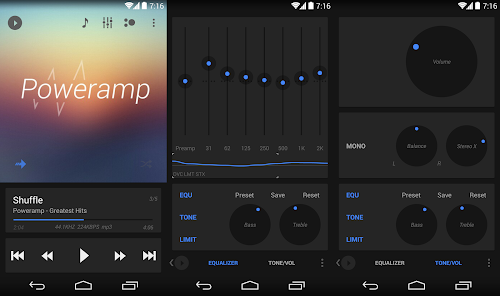 Android application Skin for Poweramp Now Dark screenshort