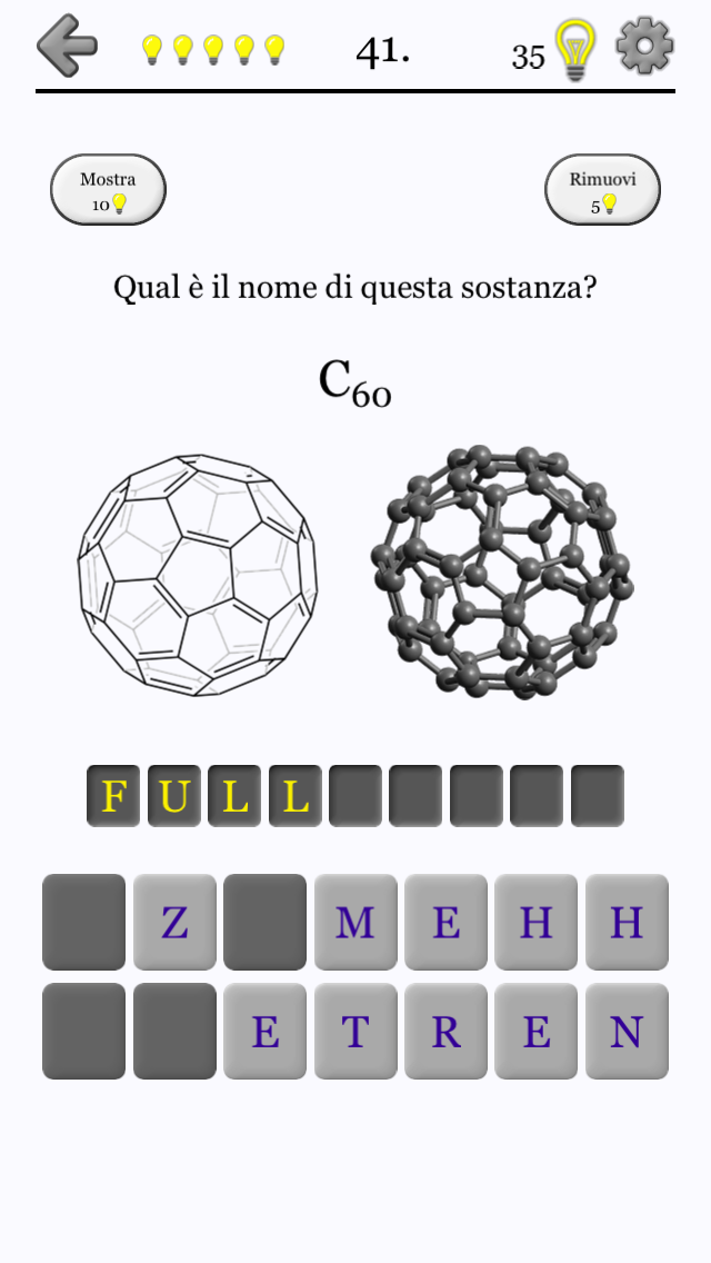 Android application Chemical Substances: Chem-Quiz screenshort