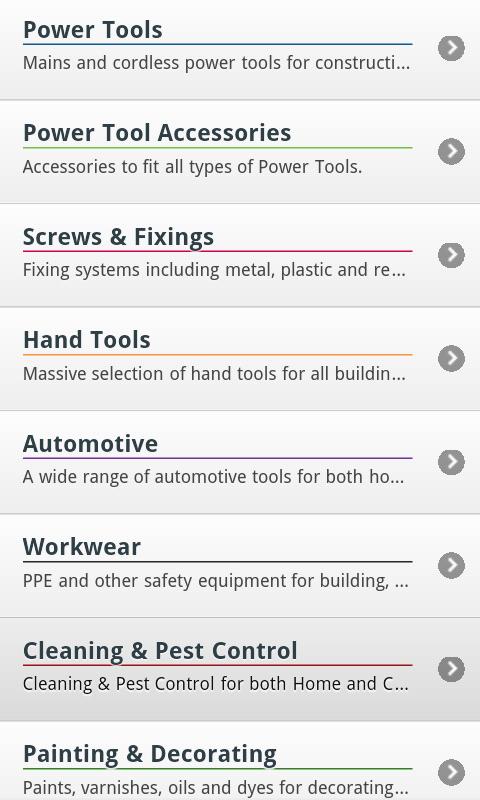 Toolstation Mobile Screen 2