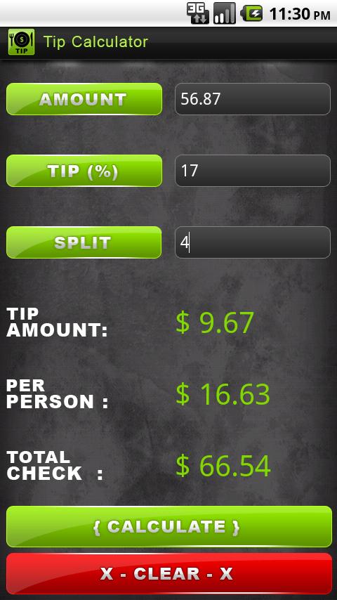 Attractive Tip Calculator Screen 3