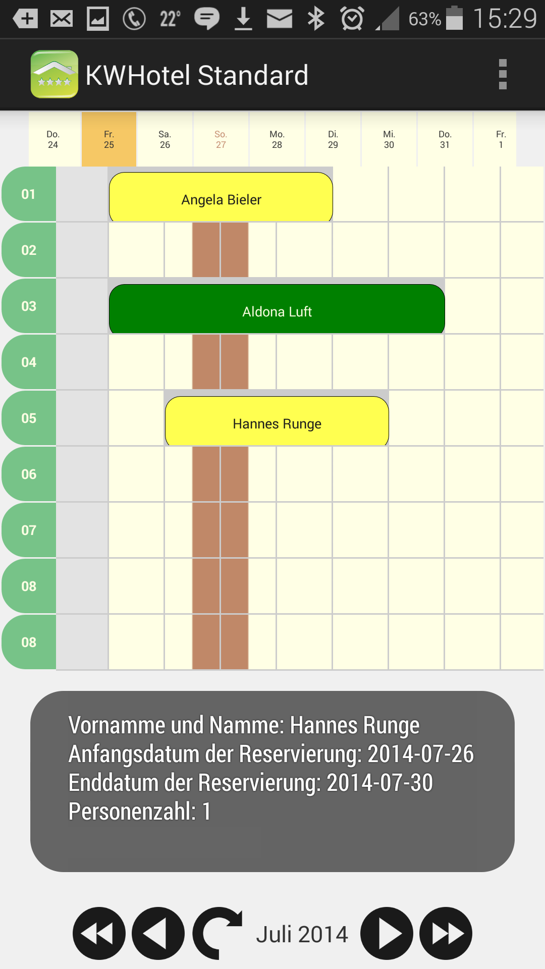 Android application KWHotel Standard Mobile screenshort