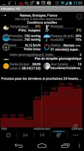  eWeather HD: Météo, Baromètre – Vignette de la capture d'écran  