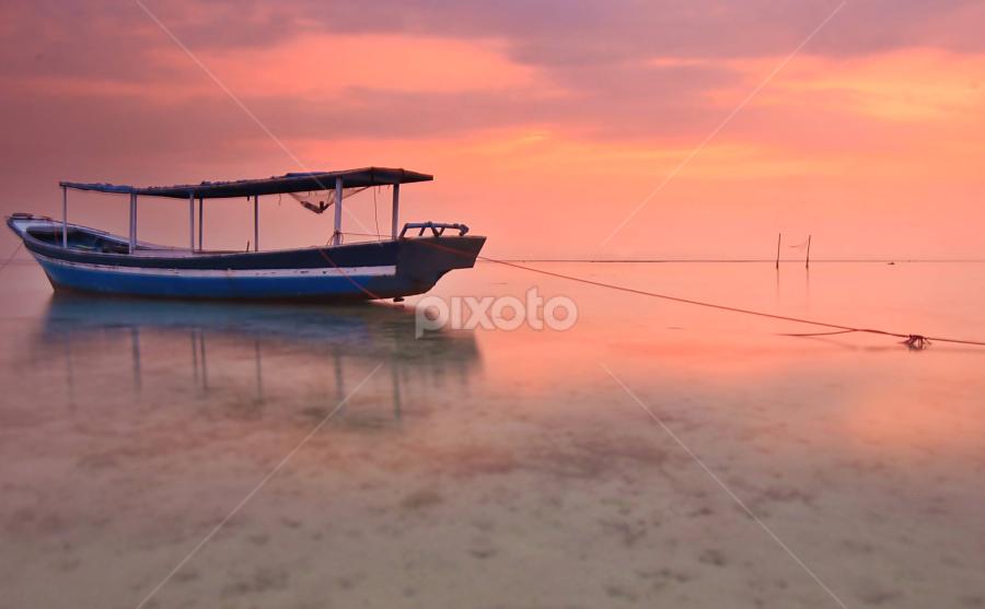Parking boat in the dusk by Alfi Nurulhida - Novices Only Landscapes