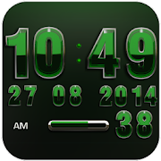 Digi Clock Widget Emerald