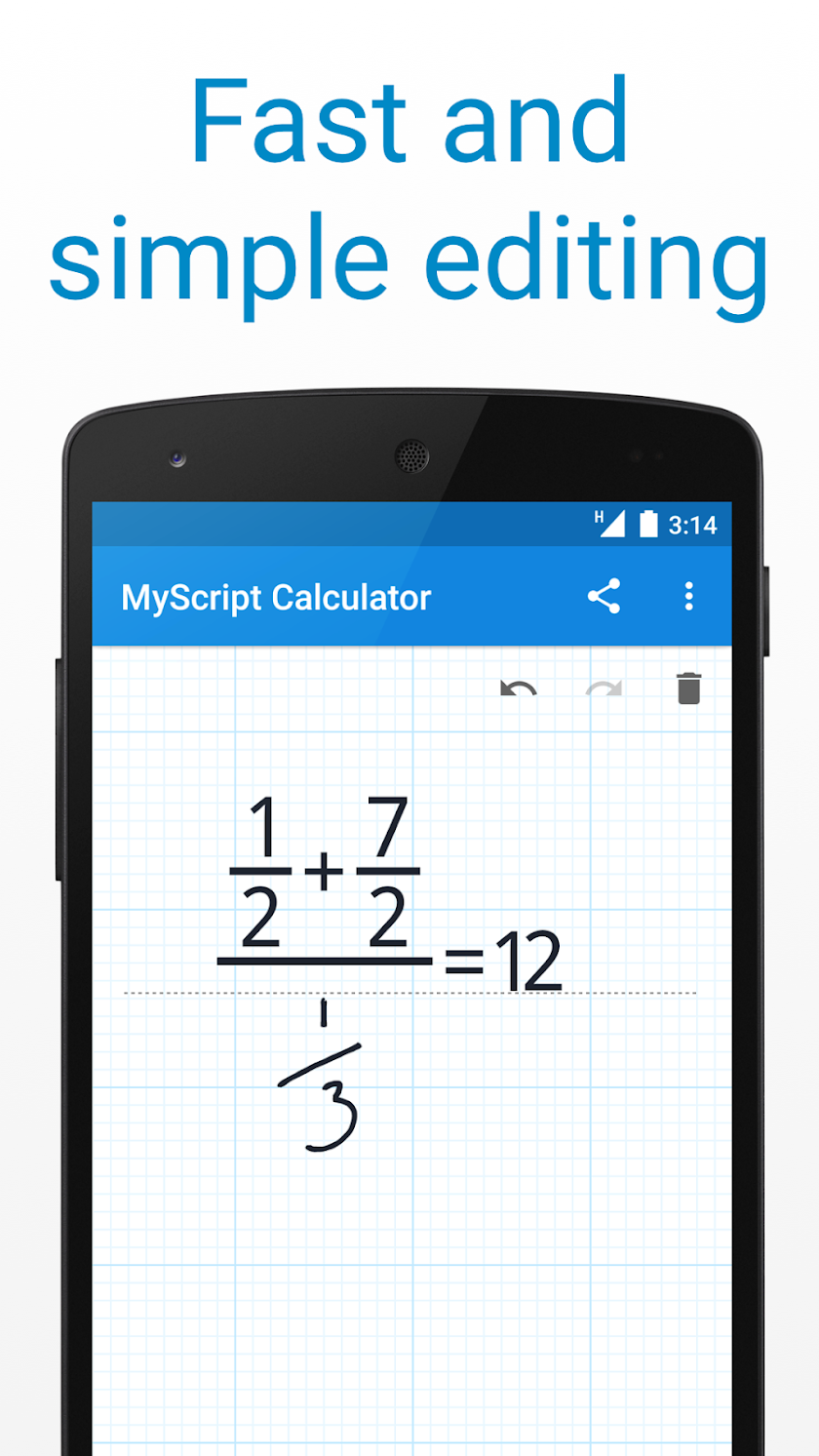 MyScript Calculator Screen 2