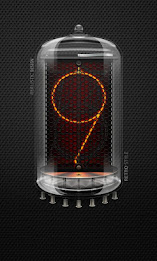 Retro clock. Nixie. Widget poster 2