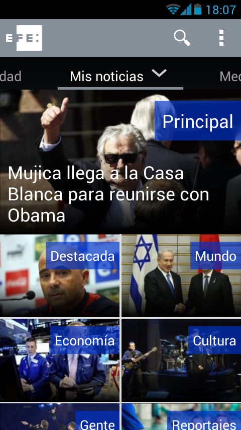   EFE Digital noticias: captura de pantalla 