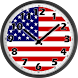 USA Flag Analog Clock