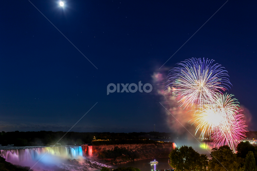 Fireworks over Niagara by Brian Kerr - City,  Street & Park Night