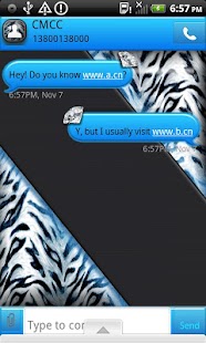 GO SMS THEME/BlueTiger4U Screenshots 2