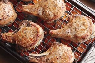 Stuffed Pork Chops with Roasted Root Vegetables