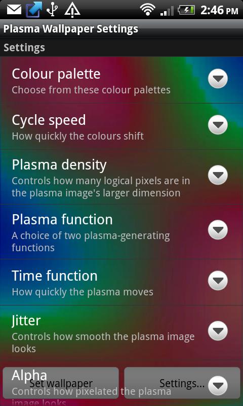 Plasma Live Wallpaper Screen 3