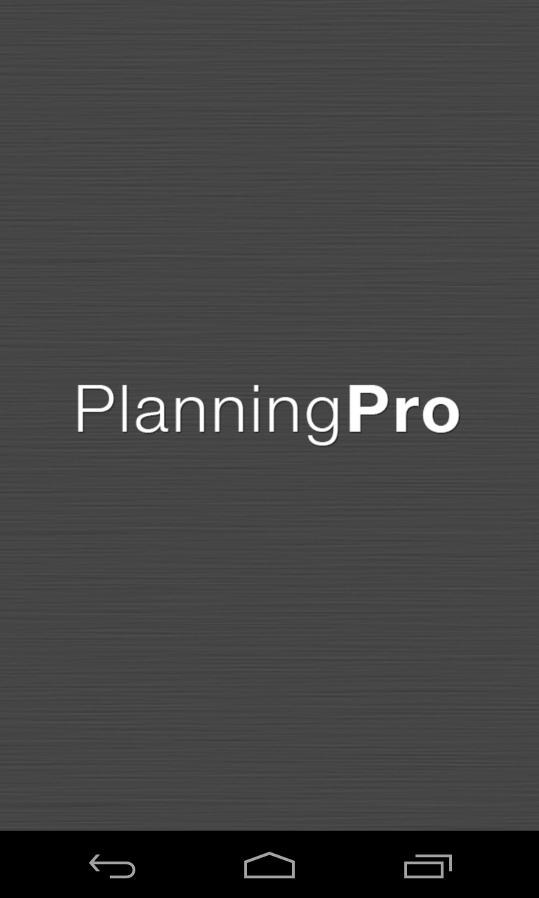 Planning Pro Screen 1