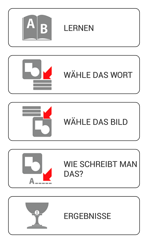 Android application Learn and play. German words - vocabulary & games screenshort