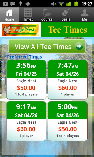 Eagle Nest Golf Tee Times