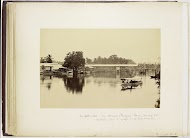 Gezicht op de Sandelbrug in de Wampoe rivier, Tandjong Poera,  Langkat Sumatra