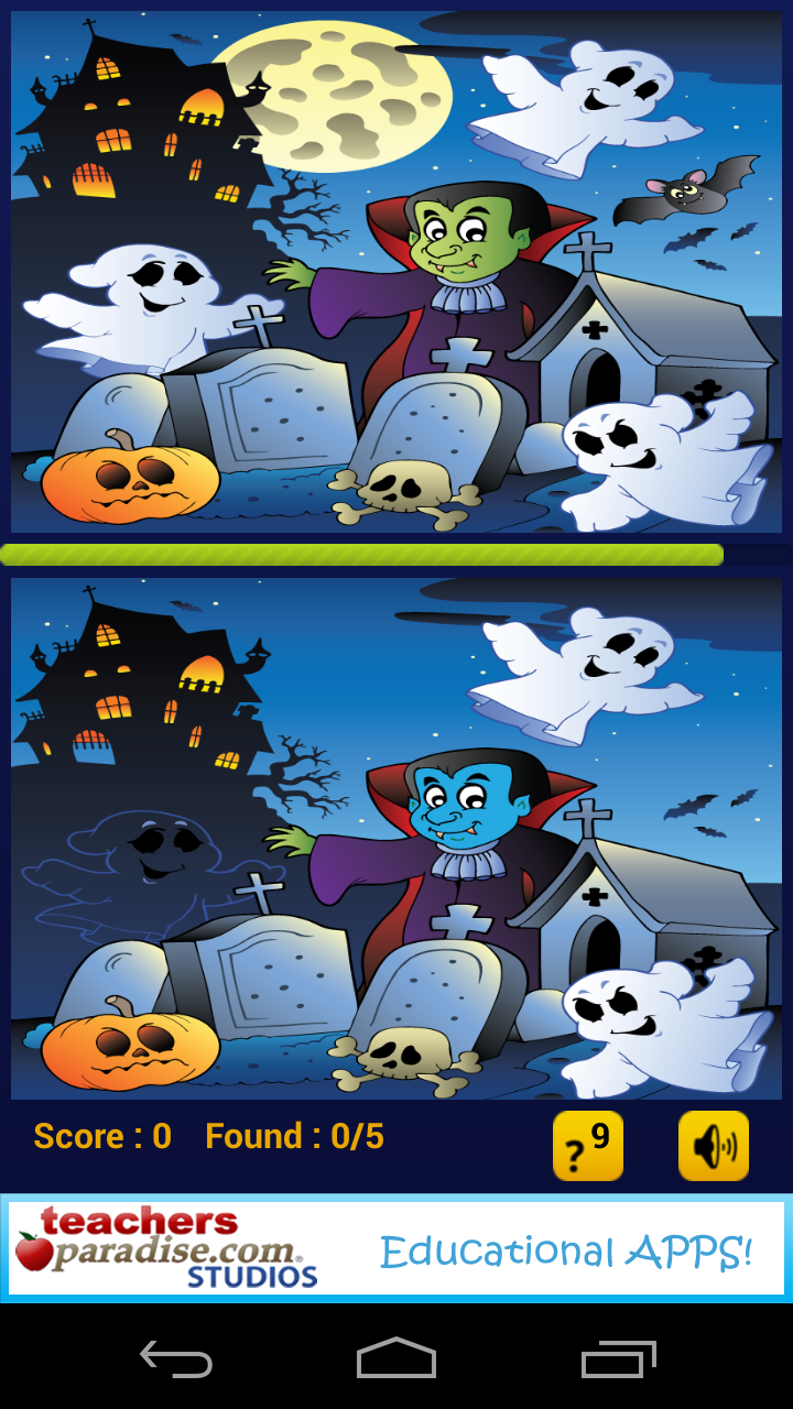 Halloween Game Find Difference Screen 2