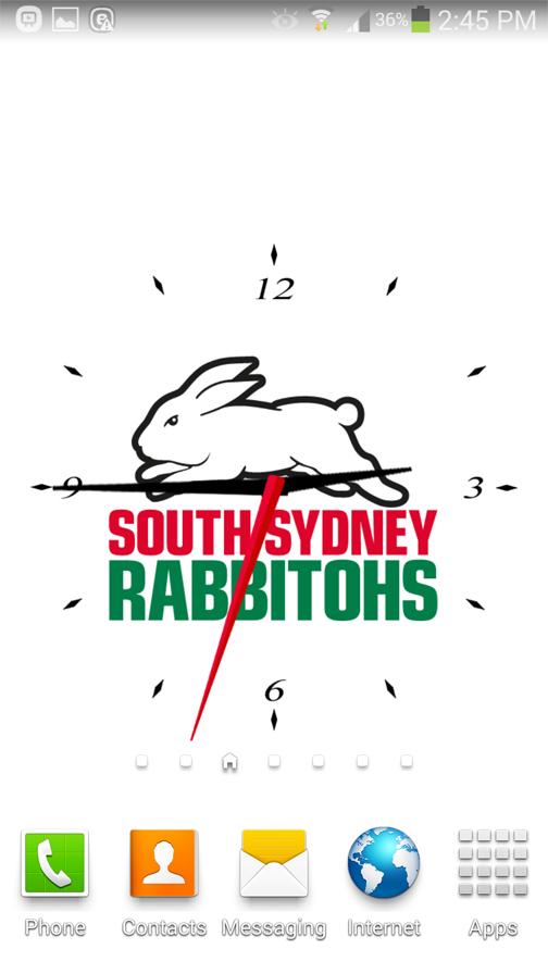 Android application South Sydney Rabbitohs Clock screenshort