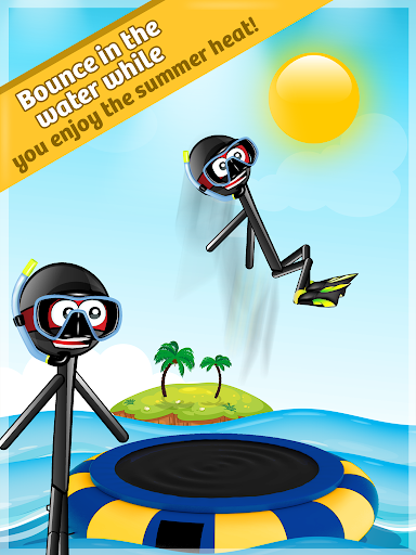 【免費體育競技App】Stickman Water Trampoline FREE-APP點子