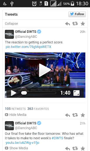 Dancing With Stars Tweet 19