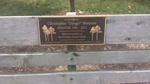 Christopher Danger Beauvais Memorial Bench