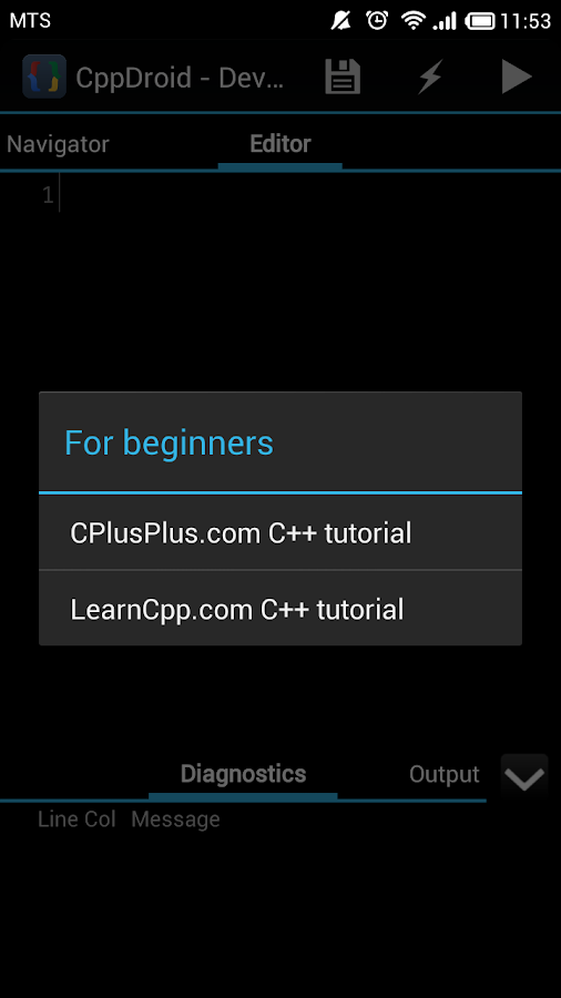 CppDroid - C/C++ IDE - screenshot