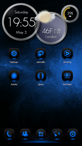 Next Launcher Theme MagicBlue