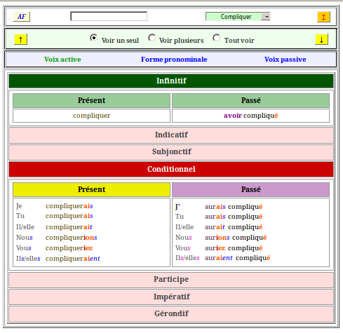 Conjugaisons françaises