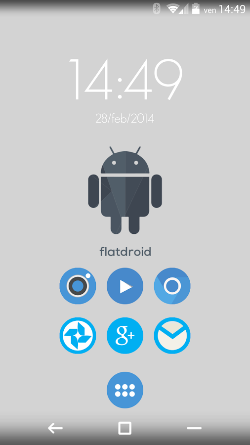FlatDroid (GO APEX NOVA THEME) - screenshot