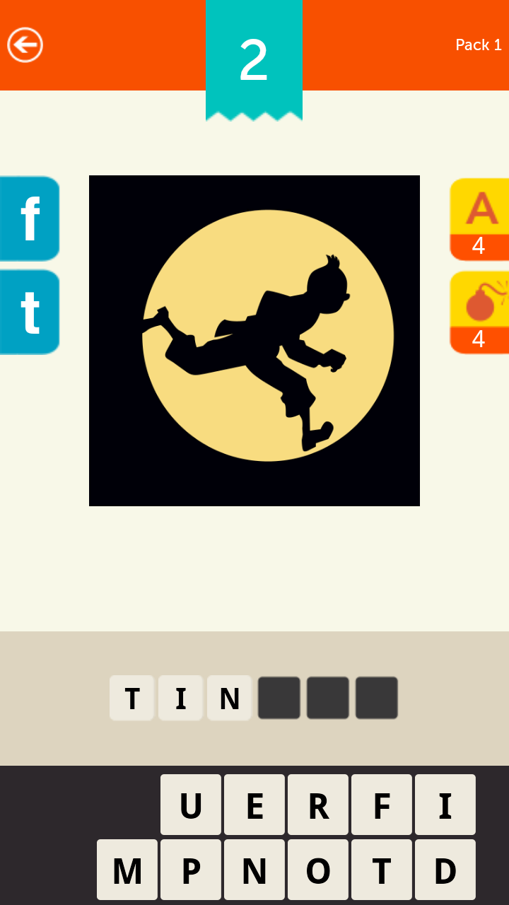 Android application Guess the Character! Logo Quiz screenshort