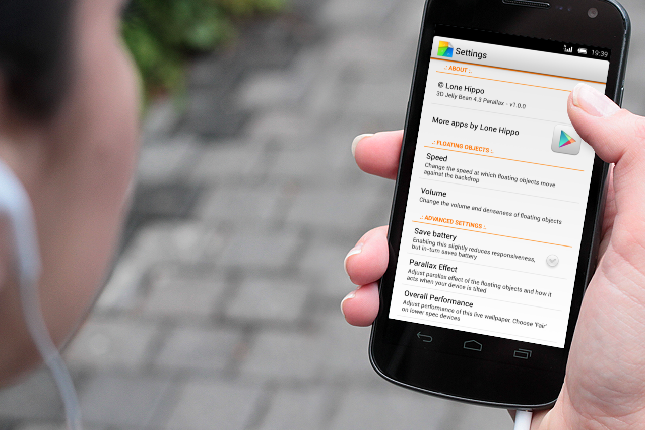Jelly Bean 4.3 Parallax LWP - screenshot