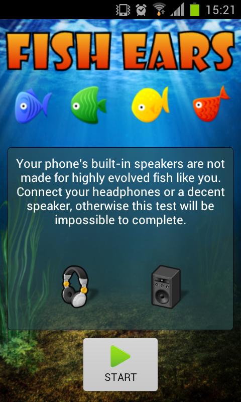 Android application Fish Ears screenshort