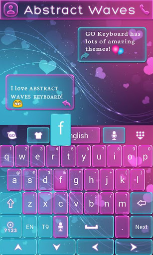 Abstract Waves Keyboard Theme