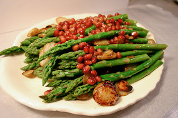 ASP - asparagus, sunchokes, pomegranate seeds