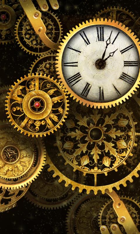 Gold Clock Live Wallpaper HD Screen 2
