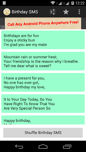 Birthday SMS