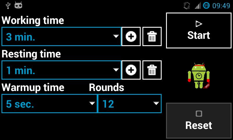 Boxing / Iterval Timer PRO Screen 3